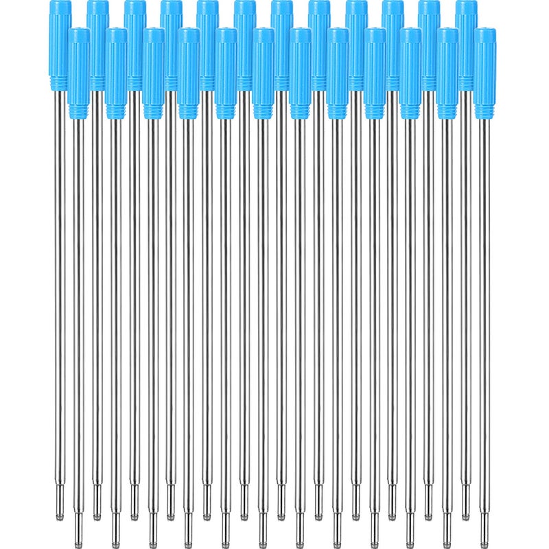Jovitec 24 Pieces Replaceable Ballpoint Pen Refills Metal Pen Ink Refills Smooth Writing 4.5 Inch (11.6 cm) and 1 mm Medium Tip for Gifts Office(Blue) - Image 1